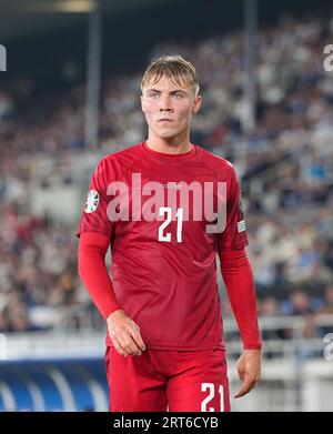 10 2023 septembre : Rasmus Højlund (Danemark) contrôle le ballon lors ...