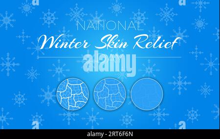 Blue National Winter Skin relief Day Illustration de fond avec texture de peau Illustration de Vecteur