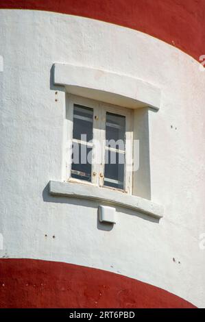 Plan rapproché de la fenêtre du phare Banque D'Images