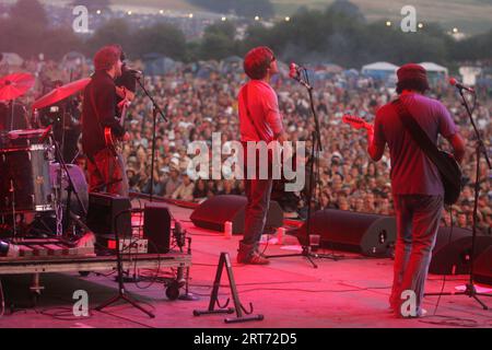 Les Los Angeles se produisent au Glastonbury Festival 2005 Banque D'Images