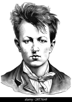 Jean Nicolas Arthur Rimbaud (1854-1891) Illustration de Vecteur