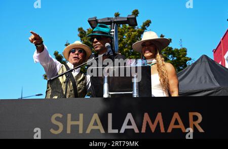 Camden Town, Londres, Royaume-Uni. 9 septembre 2023. Jeffrey Daniel, Corolyn Griffey et Howard Hewett du Shalamar, The Music Walk of Fame - Camden Music Festival, Londres, Royaume-Uni. Crédit : Voir Li/Picture Capital/Alamy Live News Banque D'Images