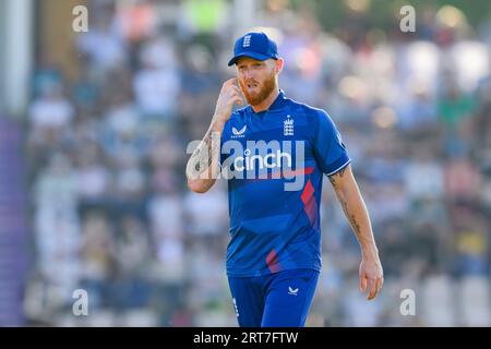 SOUTHAMPTON, ROYAUME-UNI. 10 septembre 2023. Ben Stokes d'Angleterre lors de l'Angleterre hommes v Nouvelle-Zélande - Metro Bank ODI Series à l'Ageas Bowl le dimanche 10 septembre 2023 à SOUTHAMPTON EN ANGLETERRE. Crédit : Taka Wu/Alamy Live News Banque D'Images