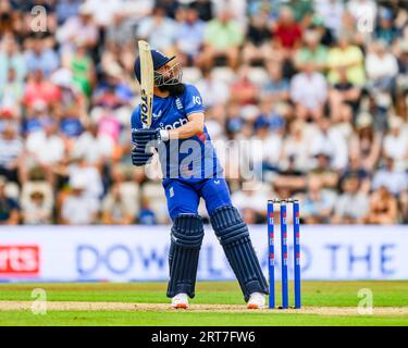 SOUTHAMPTON, ROYAUME-UNI. 10 septembre 2023. Moeen Ali d'Angleterre lors de l'Angleterre hommes v Nouvelle-Zélande - Metro Bank ODI Series à l'Ageas Bowl le dimanche 10 septembre 2023 à SOUTHAMPTON EN ANGLETERRE. Crédit : Taka Wu/Alamy Live News Banque D'Images