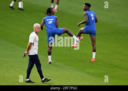 Dortmund, Allemagne. 11 septembre 2023. Didier Deschamps, entraîneur national, lors de la dernière séance d’entraînement. Les équipes nationales d'Allemagne et de France se rencontreront mardi à Düsseldorf. Crédit : Federico Gambarini/dpa/Alamy Live News Banque D'Images