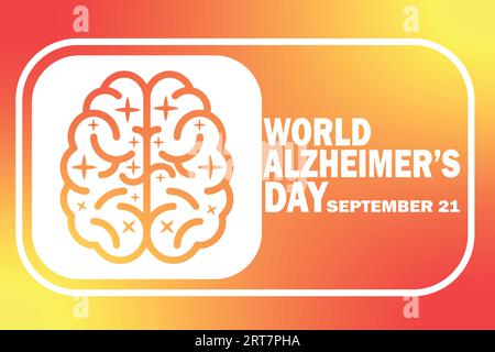 Concept de la Journée mondiale de la maladie d'Alzheimer. Illustration vectorielle. Septembre 21. Convient pour carte de voeux, affiche et bannière Illustration de Vecteur