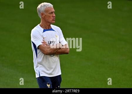 Dortmund, Allemagne. 11 septembre 2023. Didier Deschamps, entraîneur national, lors de la dernière séance d’entraînement. Les équipes nationales d'Allemagne et de France se rencontreront mardi à Düsseldorf. Crédit : Federico Gambarini/dpa/Alamy Live News Banque D'Images