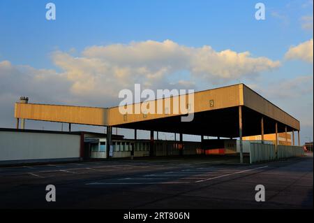 frontière, poste frontière helmstedt-marienborn, passage, ddr geschichte, deutschland, europe, européen, fremdenverkehr, république démocratique allemande, photo Kazimierz Jurewicz, Banque D'Images