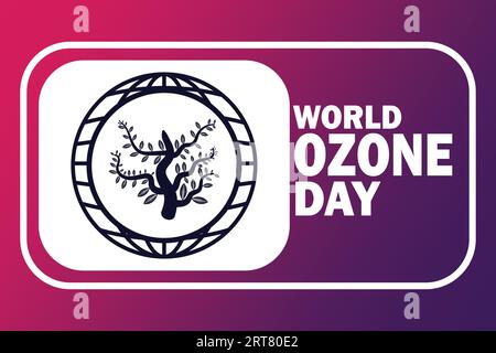 Illustration vectorielle de la Journée mondiale de l'ozone. Concept de vacances. Modèle pour arrière-plan, bannière, carte, affiche avec inscription de texte. Illustration de Vecteur