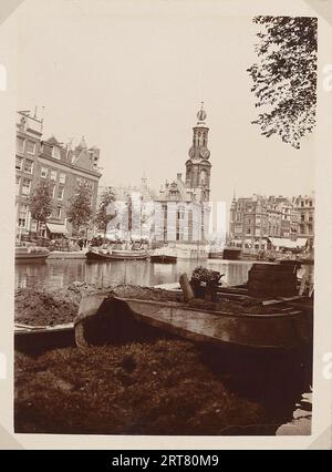 Munttoren ou tour Munt à Amsterdam, pays-Bas. 1904 pays-Bas, début 1900, photographie vintage, Banque D'Images