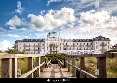 Spa House sur l'île de Juist en mer du Nord en Frise orientale, Allemagne Banque D'Images