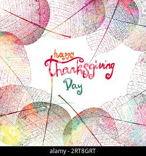 Feuilles colorées. Thanksgiving. Illustration vectorielle Illustration de Vecteur