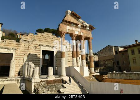 Brescia, une belle ville italienne riche en histoire et en preuves archéologiques et des œuvres d'art et d'architecture Banque D'Images