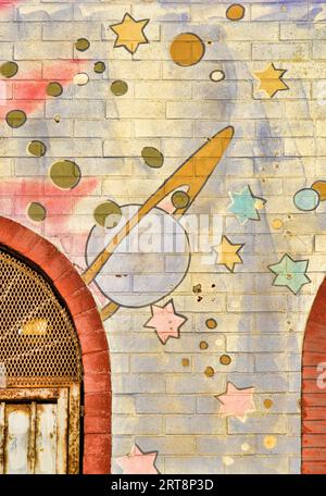 Murale sur un mur à Venice Beach CA Banque D'Images