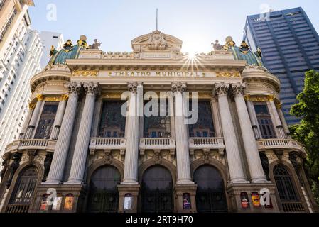 Théâtre municipal de Rio de Janeiro Banque D'Images