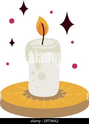 illustration de bougie ésotérique Illustration de Vecteur