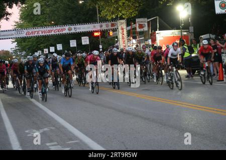 Tour de Lafayette 2023 pendant la Gateway Cup 2023 à St. Louis, Missouri, USA cyclisme féminin Banque D'Images