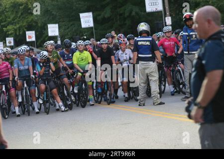 Tour de Lafayette 2023 pendant la Gateway Cup 2023 à St. Louis, Missouri, USA cyclisme féminin Banque D'Images