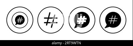 Vecteur d'icône hashtag. simbols hashtag Illustration de Vecteur