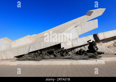 Tangshan - 5 décembre 2017 : sculpture du parc des ruines du tremblement de terre de tangshan, ville de tangshan, province de hebei, Chine. Banque D'Images