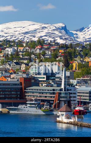 Tromso, Tromsoya Island, Troms og Finnmark, Norvège Banque D'Images