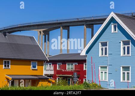 Quai de pêche commerciale, Tromso, Troms og Finnmark, Norvège Banque D'Images