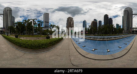 Vue panoramique à 360° de Malaisie. Panorama des tours jumelles Petronas.