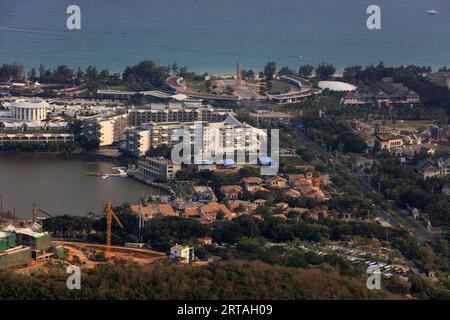 Paysage naturel de la baie de Yalong, Sanya, Hainan, Chine Banque D'Images