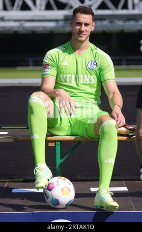 Wolfsburg, Deutschland. 11 septembre 2023. Firo : 09/11/2023 football, football, saison 2023/2024 2e Bundesliga FC Schalke 04 séance photo Schalke 04 gardien Justin Heekeren crédit : dpa/Alamy Live News Banque D'Images