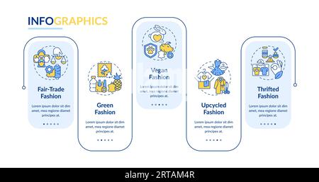 Mise en page de mode durable colorée avec des icônes linéaires Illustration de Vecteur