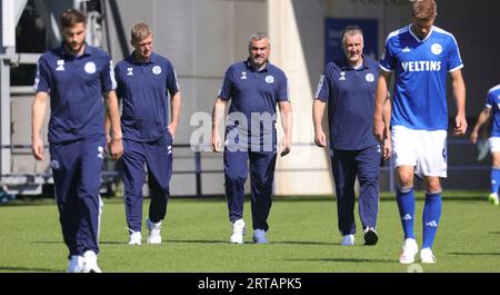 Wolfsburg, Deutschland. 11 septembre 2023. Firo : 09/11/2023 football, football, saison 2023/2024 2e Bundesliga FC Schalke 04 séance photo Schalke 04, Matthias Kreutzer Markus Gellhaus et l'entraîneur Thomas Reis crédit : dpa/Alamy Live News Banque D'Images