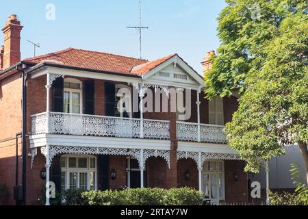 Scènes de rue générales de maisons à Double Bay dans la banlieue est de Sydney. Banque D'Images