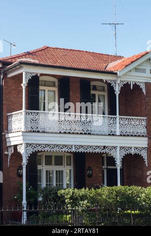 Scènes de rue générales de maisons à Double Bay dans la banlieue est de Sydney. Banque D'Images