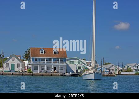 New Plymouth, Green Turtle CAX, Abacos, Bahamas Banque D'Images