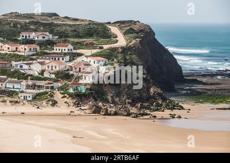 Praia do Monte Clérigo, Algarve, Portugal, février 2019 Banque D'Images