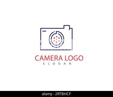 Élément de conception du logo de l'icône de l'appareil photo. Modèle de logo de photographie d'appareil photo Illustration vectorielle. Vecteur logo Camera Lens et modifiable Illustration de Vecteur
