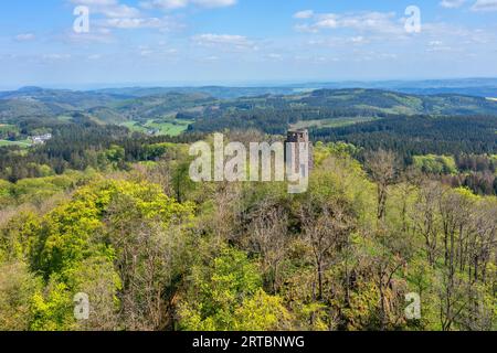 La tour Kaiser Wilhelm sur le Hohe Acht (High Eight) près d'Adenau, Eifel, Rhénanie-Palatinat, Allemagne Banque D'Images