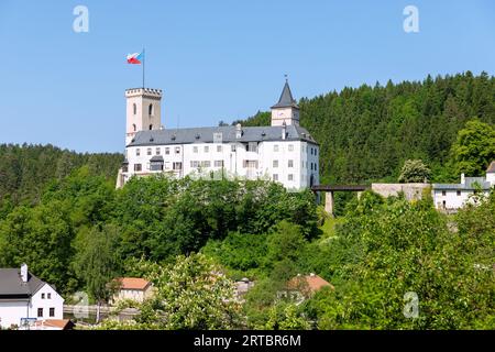 Château de Rožmberk inférieur à Rožmberk nad Vltavou en Bohême du Sud en République tchèque Banque D'Images