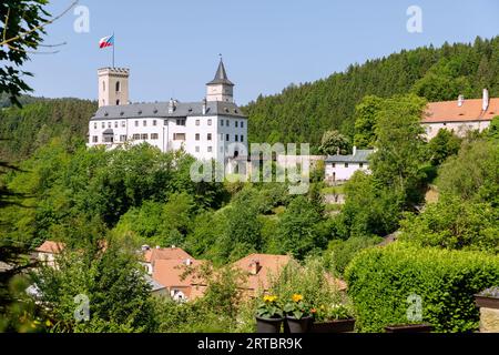 Château de Rožmberk inférieur à Rožmberk nad Vltavou en Bohême du Sud en République tchèque Banque D'Images