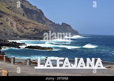 Côte de la Fajana près de Barlovento, nord de la Palma, îles Canaries, Espagne Banque D'Images