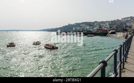 Le port de St Ives, North Cornwall, Royaume-Uni. Prise le 7 septembre 2023. Banque D'Images