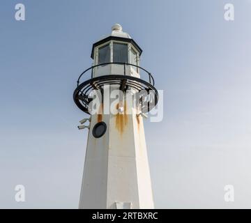 Phare au bout de la jetée à St Ives, nord de Cornwall, Royaume-Uni. Prise le 7 septembre 2023. Banque D'Images