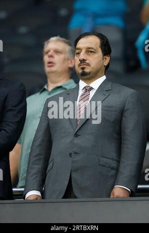 Le président de la Fédération saoudienne de football Yasser Al Misehal assiste au match amical international à St. James' Park, Newcastle upon Tyne. Date de la photo : Vendredi 8 septembre 2023. Banque D'Images