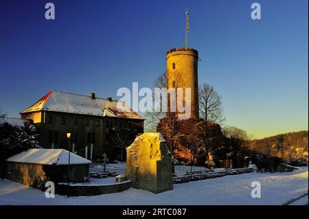 Bielefeld, voyage Sparrenburg, plein air, hiver, ciel bleu, architecture, château, bielefeld, allemagne, photo Kazimierz Jurewicz Banque D'Images