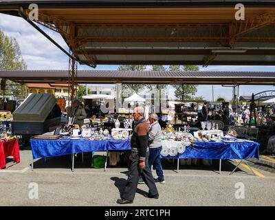 Italie, Borgo d'Ale, foire des antiquités Banque D'Images