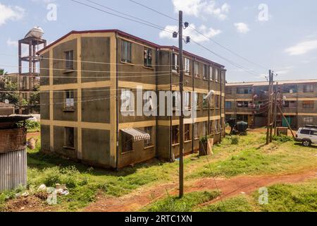 Immeubles d'appartements à Arba Minch, Éthiopie Banque D'Images