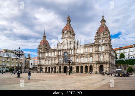 Hôtel de ville, A Coruna, Galice, Espagne Banque D'Images