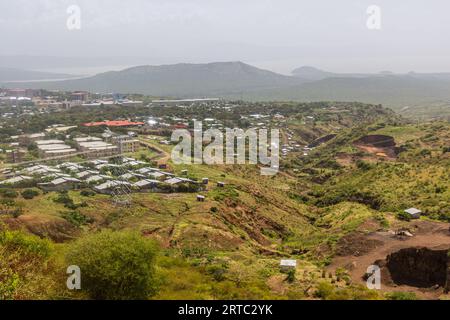 Vue aérienne d'Arba Minch, Ethiopie Banque D'Images