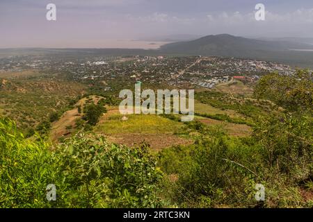 Vue aérienne d'Arba Minch, Ethiopie Banque D'Images