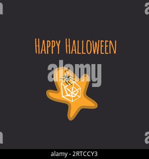 joyeux halloween carte de voeux ou bannière avec doux Illustration de Vecteur